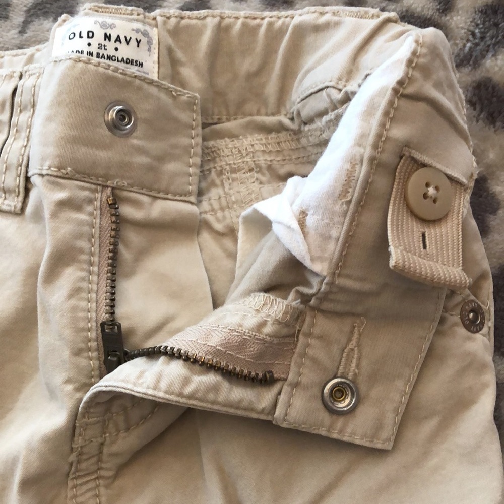 Old Navy Khaki Tan Crop Utility Pant 5 Pocket Size 2t - Picture 6 of 14
